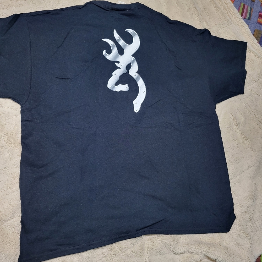 Browning Deer Logo Silver Buckmark tShirt, 2XL NEW